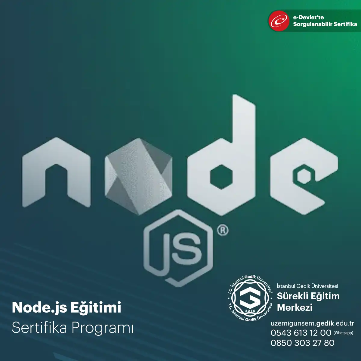 Node.js Eğitimi Sertifika Programı